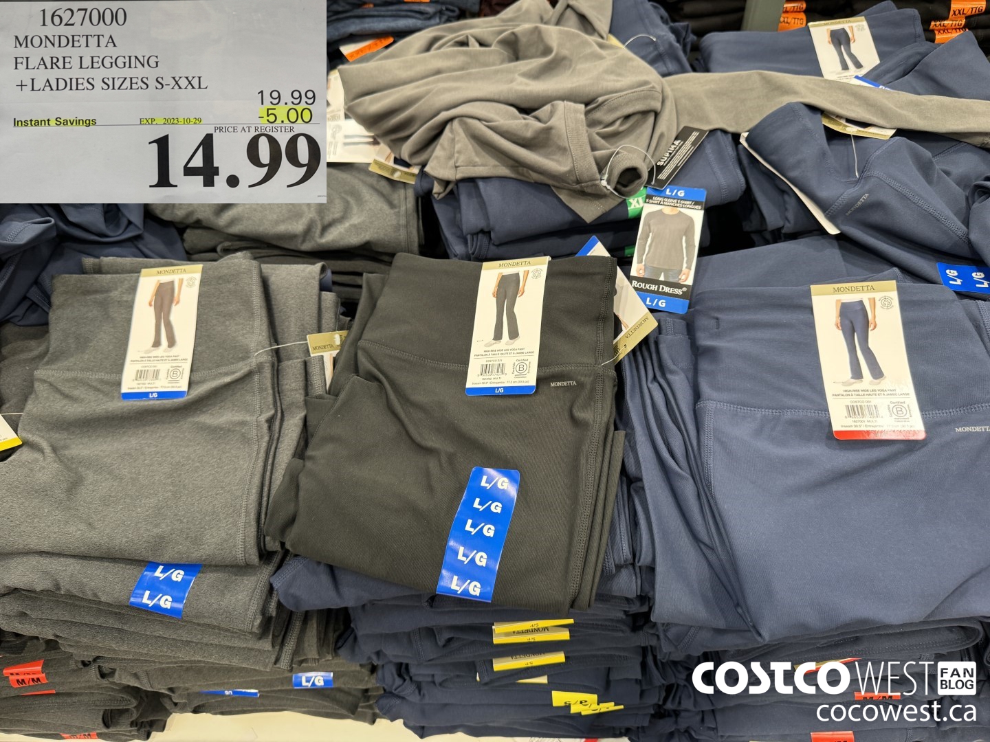 1627000 MONDETTA WIDE LEG YOGA PANT LADIES SIZES S-XXL ($5.00 INSTANT SAVINGS EXPIRES ON 2023-10-29) $14.99