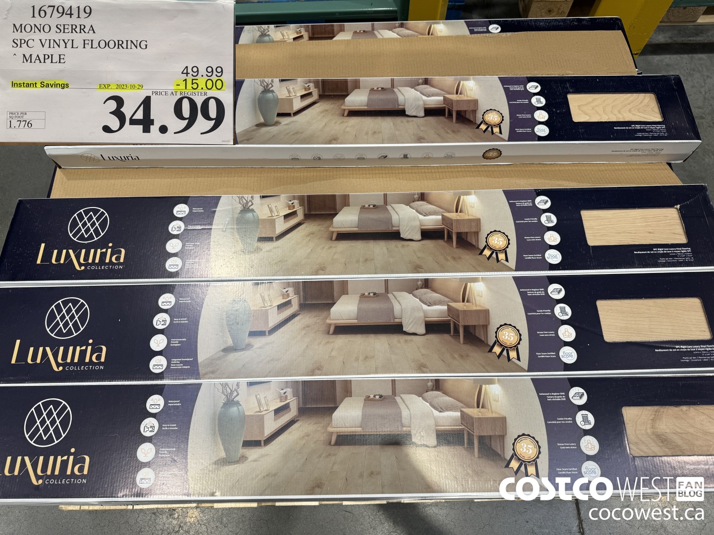 1679419 MONO SERRA SPC VINYL FLOORING MAPLE ($15.00 INSTANT SAVINGS EXPIRES ON 2023-10-29) $34.99