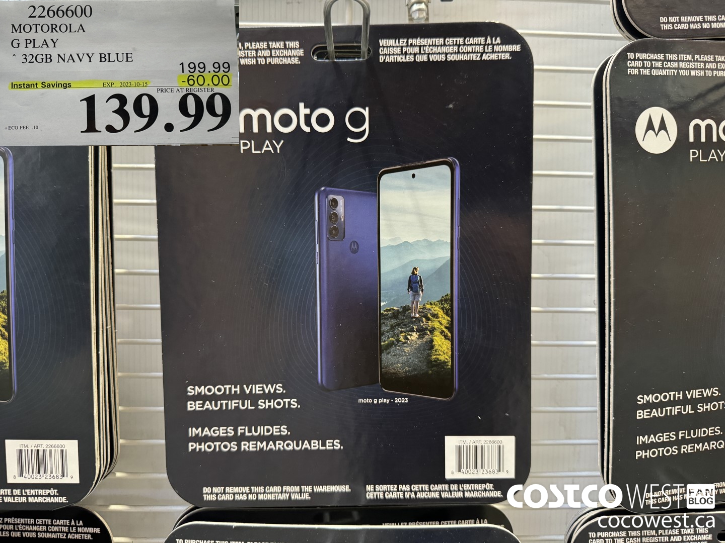 2266600 MOTOROLA G PLAY 32GB NAVY BLUE ($60.00 INSTANT SAVINGS EXPIRES ON 2023-10-15) $139.99