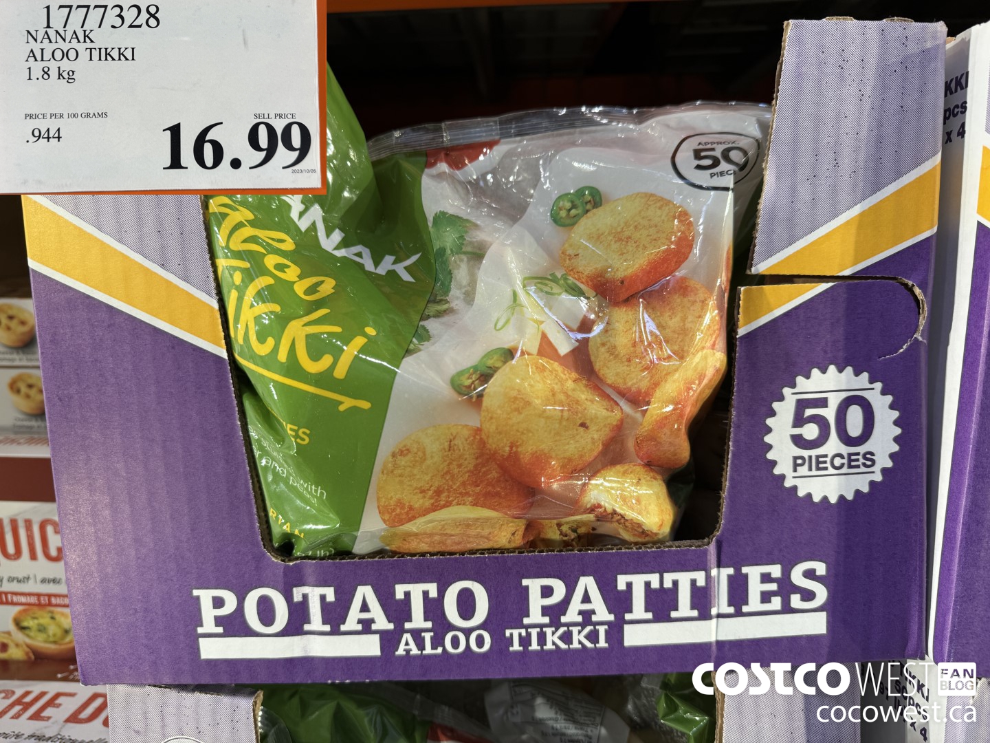 1777328 NANAK ALOO TIKKI 1.8KG $16.99