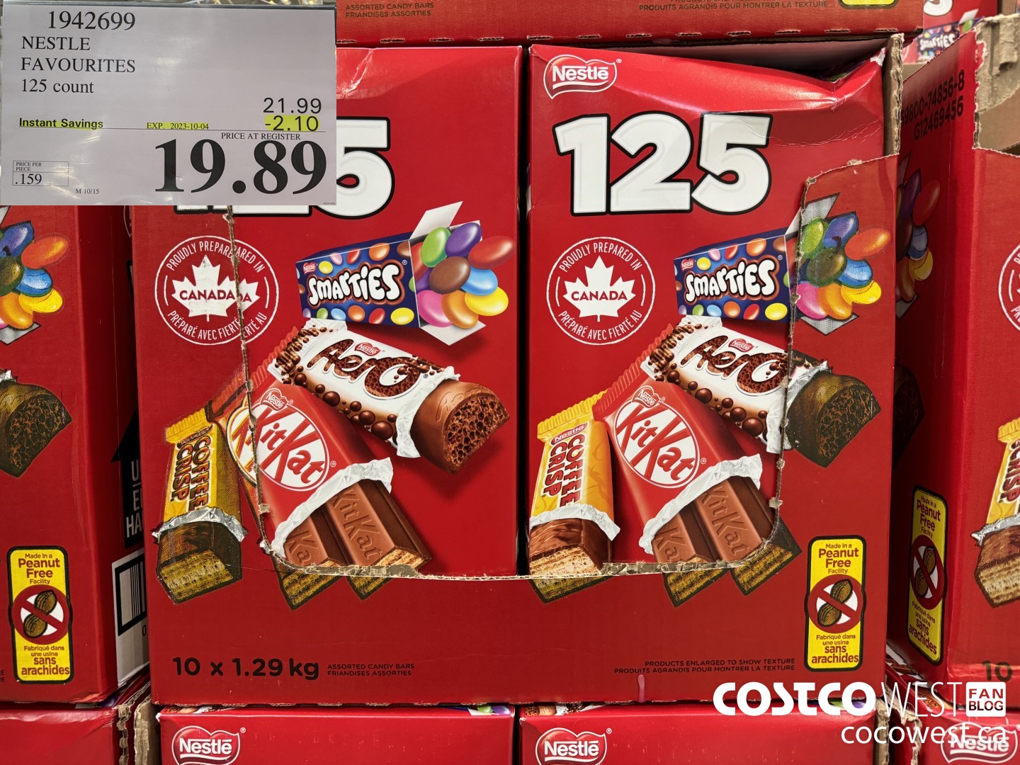 1942699 NESTLE FAVOURITES 125 count ($2.10 INSTANT SAVINGS EXPIRES ON 2023-10-04) $19.89