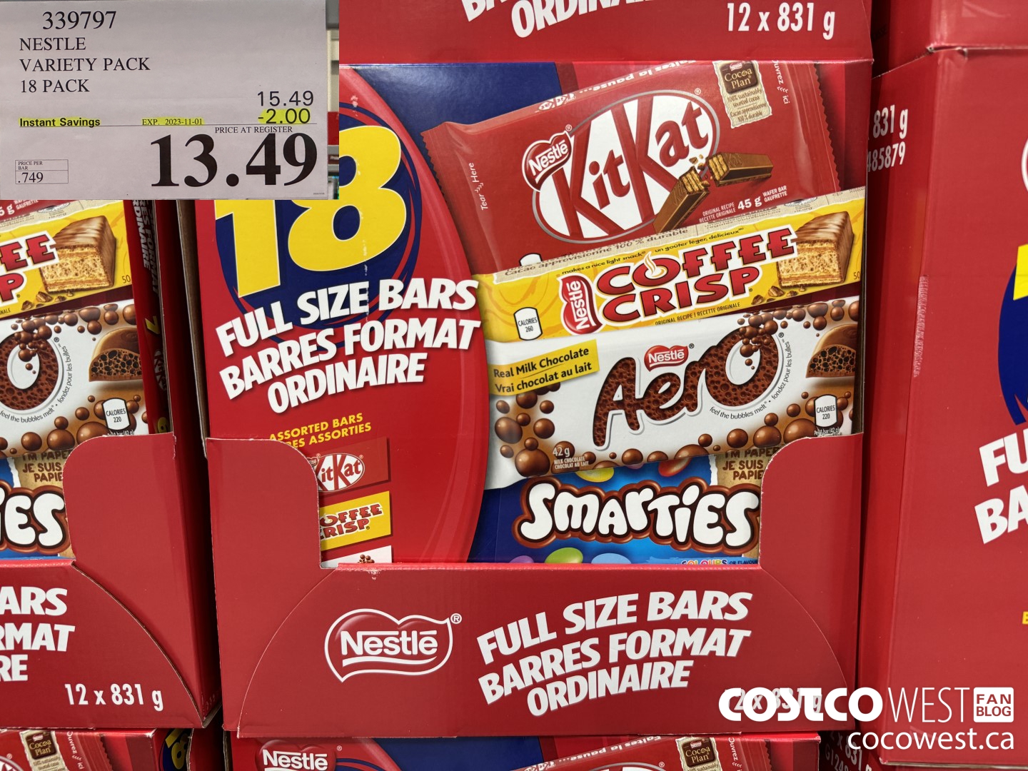 339797 NESTLE VARIETY PACK 18 PACK ($2.00 INSTANT SAVINGS EXPIRES ON 2023-11-01) $13.49