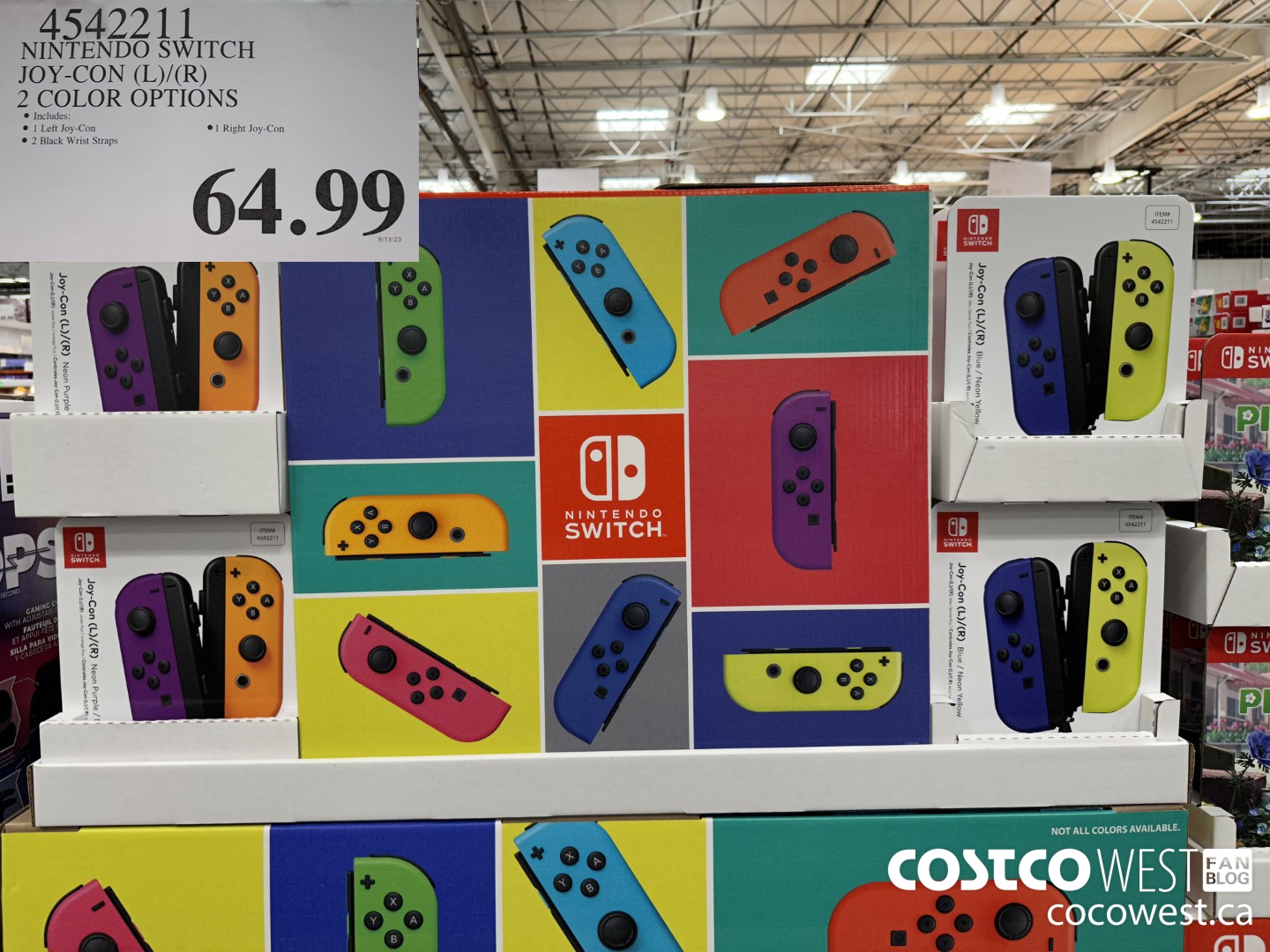 4542211 NINTENDO SWITCH JOY-CON (L)/(R) 2 COLOR OPTIONS $64.99