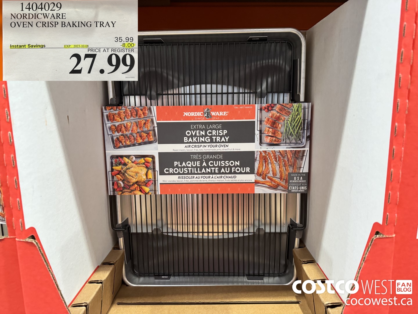 1404029 NORDICWARE OVEN CRISP BAKING TRAY ($8.00 INSTANT SAVINGS EXPIRES ON 2023-10-08) $27.99