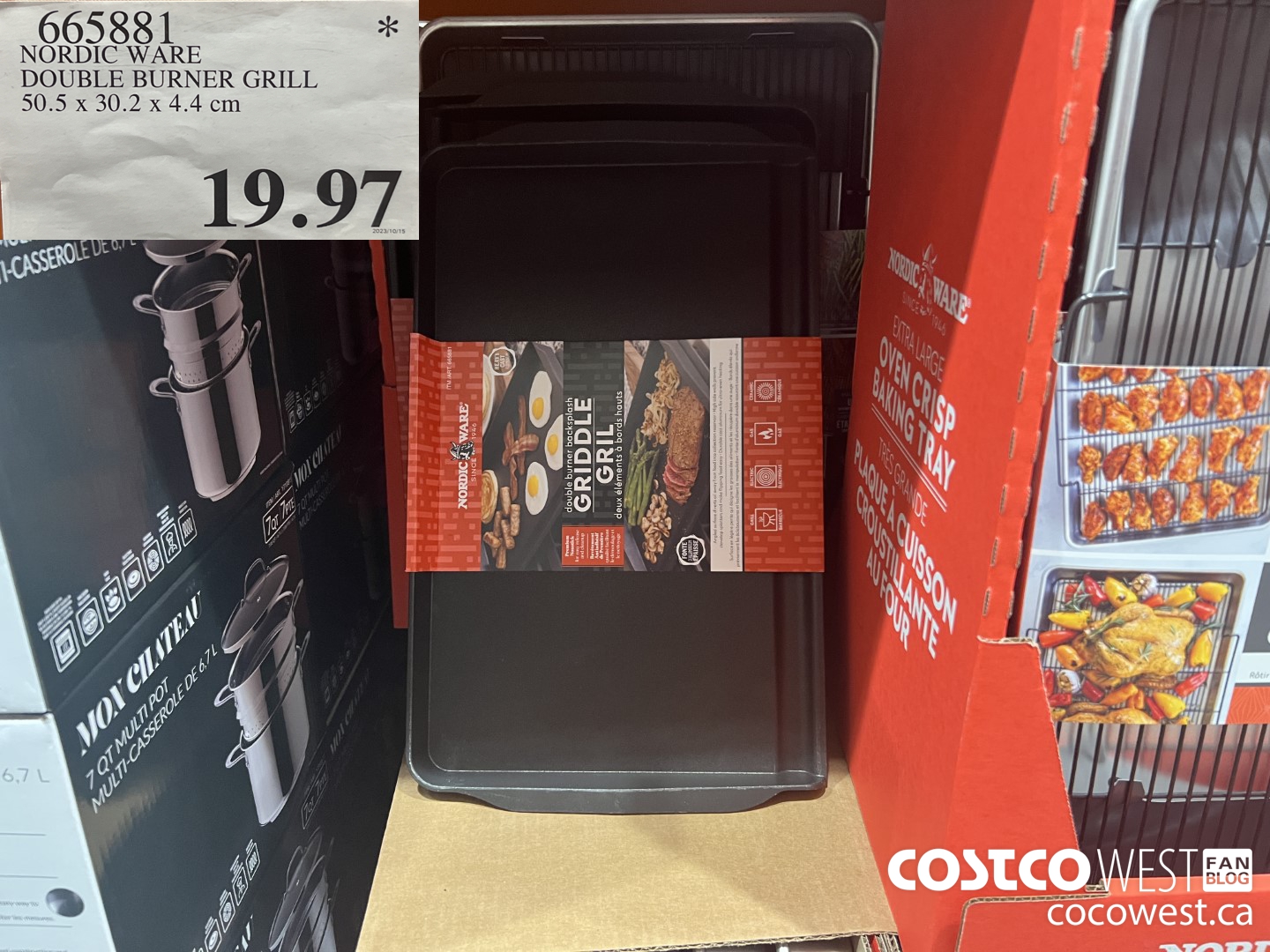 665881 NORDIC WARE DOUBLE BURNER GRILL 50.5 X 30.2 X 4.4 CM $19.97