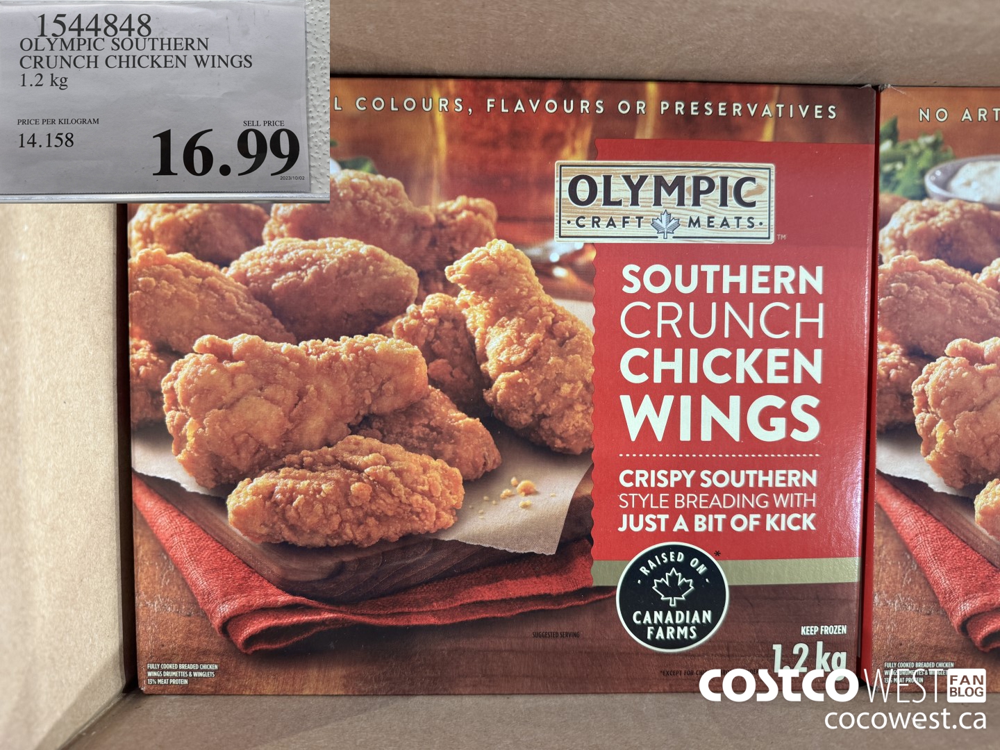 1544848 OLYMPIC SOUTHERN CRUNCH CHICKEN WINGS 1.2KG $16.99