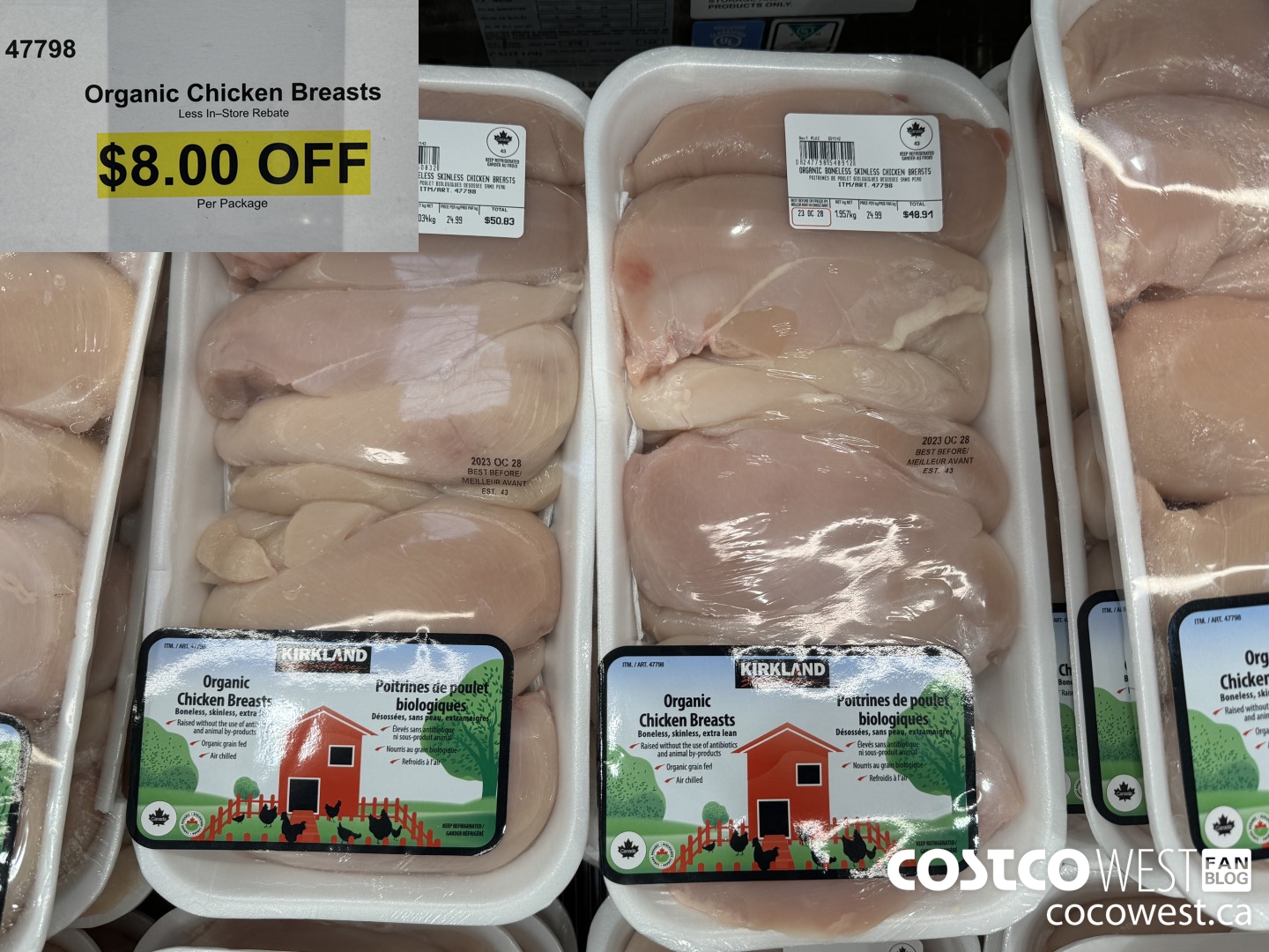 47798 ORGANIC CHICKEN BREASTS ($8.00 INSTANT SAVINGS)