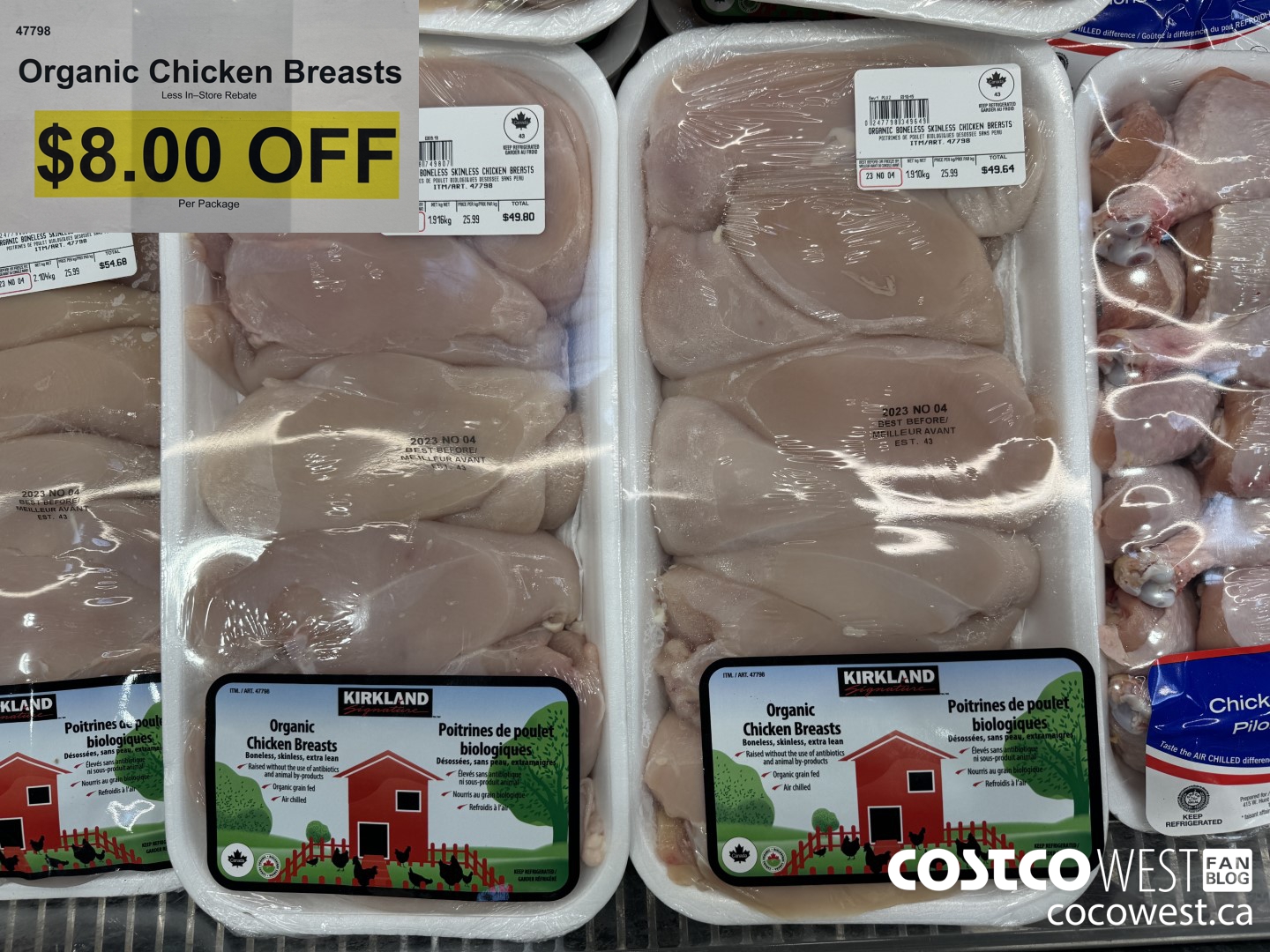 47798 ORGANIC CHICKEN BREASTS ($8.00 INSTANT SAVINGS)