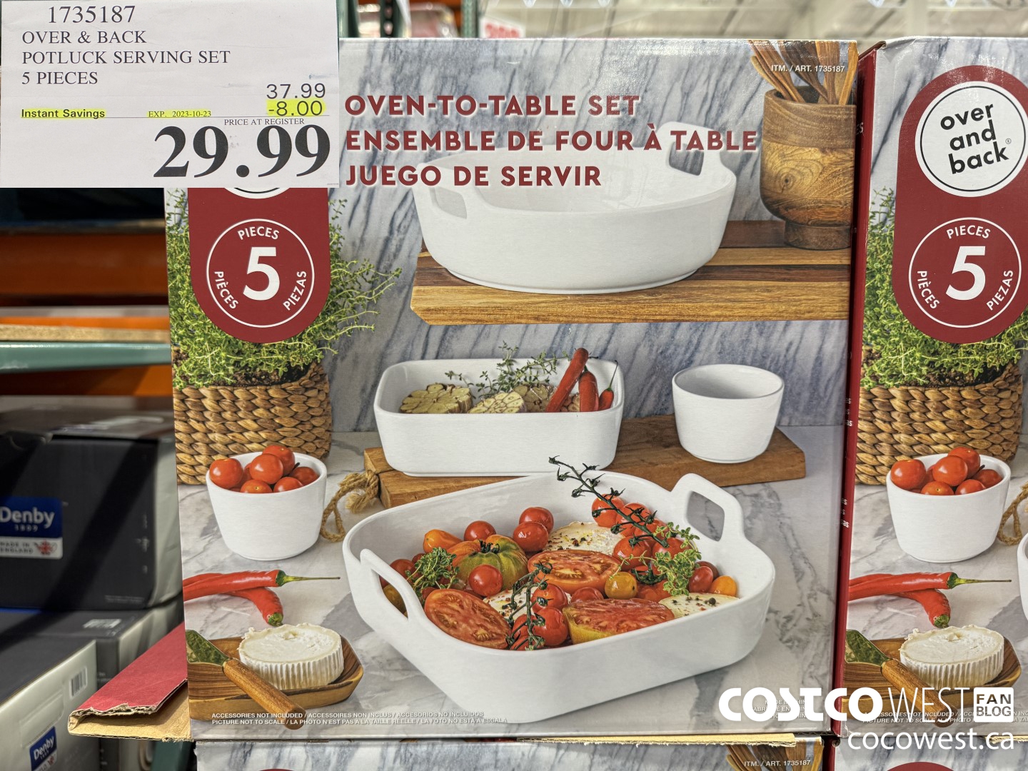 1735187 OVER & BACK POTLUCK SERVING SET 5 PIECES ($8.00 INSTANT SAVINGS EXPIRES ON 2023-10-23) $29.99