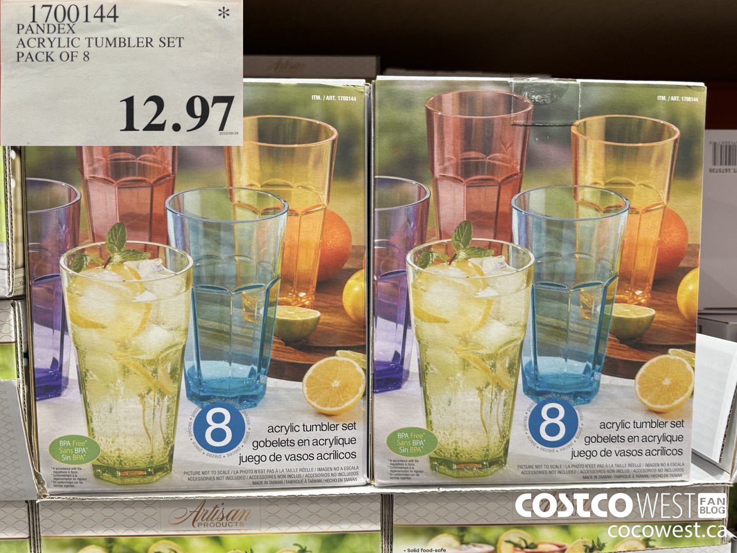 1700144 PANDEX ACRYLIC TUMBLER SET PACK OF 8 $12.97