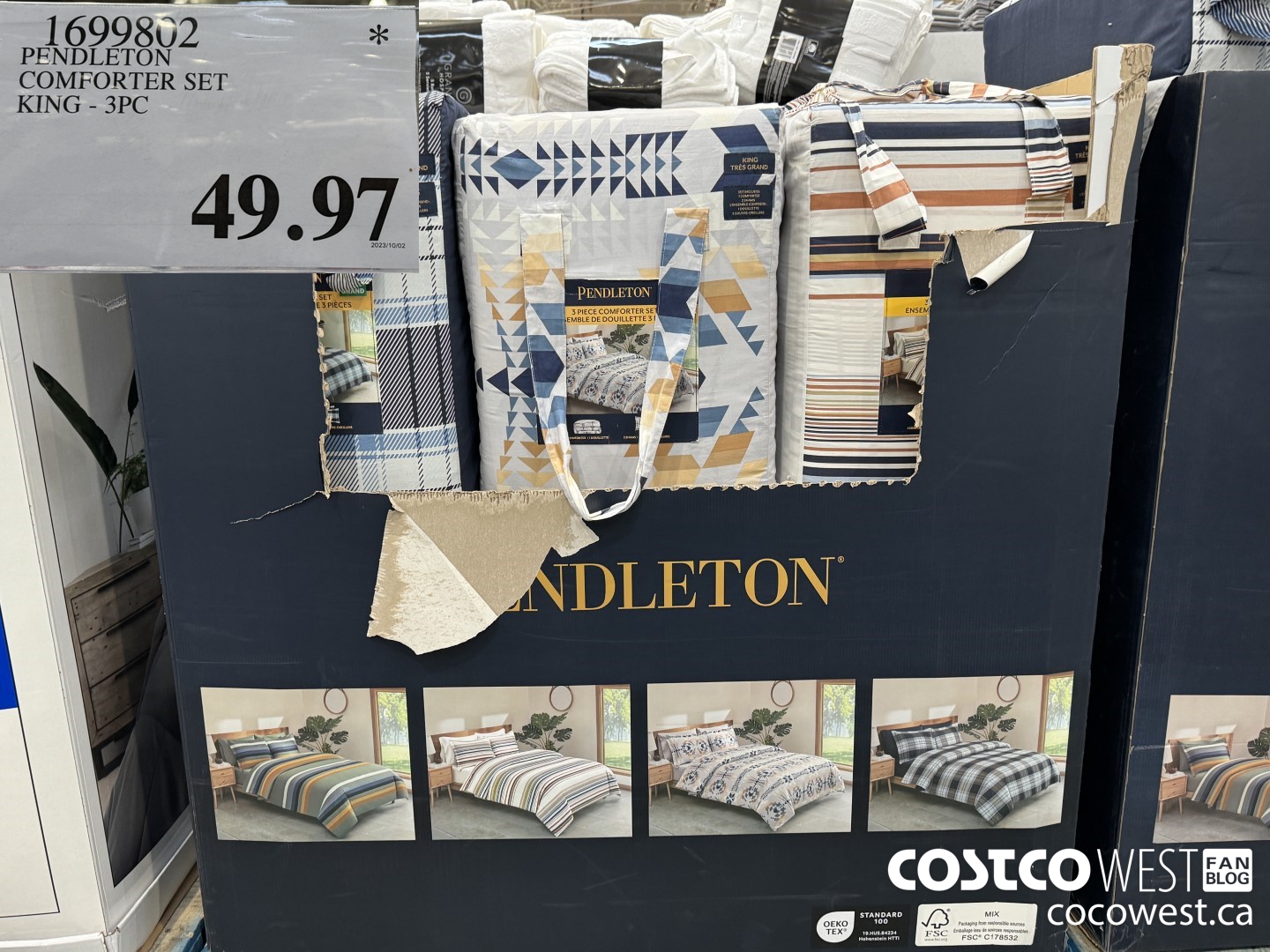 1699802 PENDLETON COMFORTER SET KING 3PC $49.97