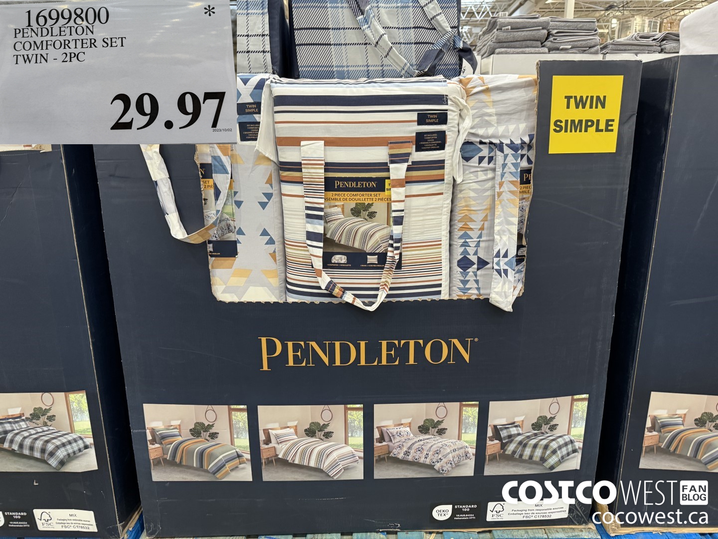 1699800 PENDLETON COMFORTER SET TWIN 2PC $29.97