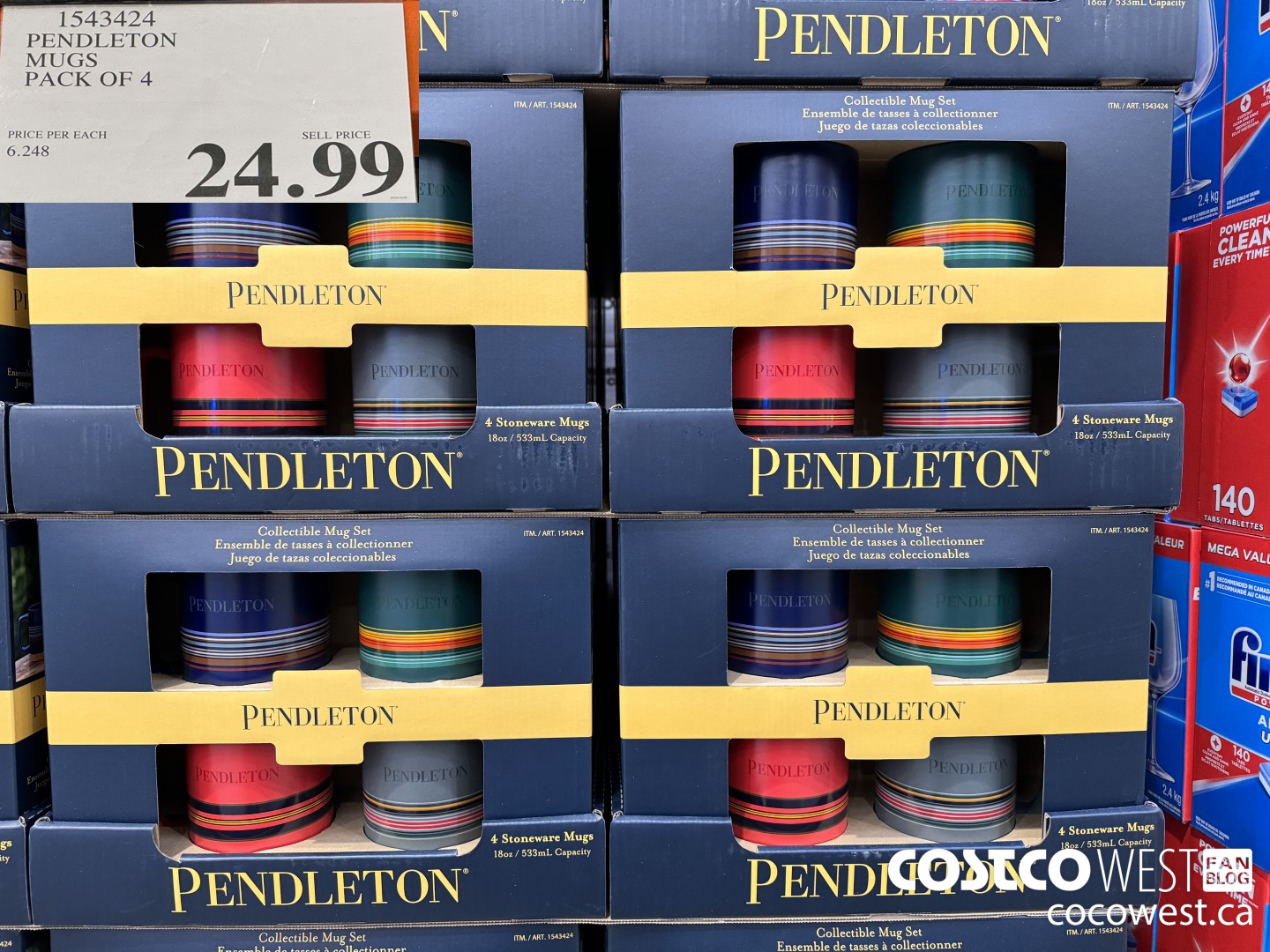 1543424 PENDLETON MUGS PACK OF 4 $24.99