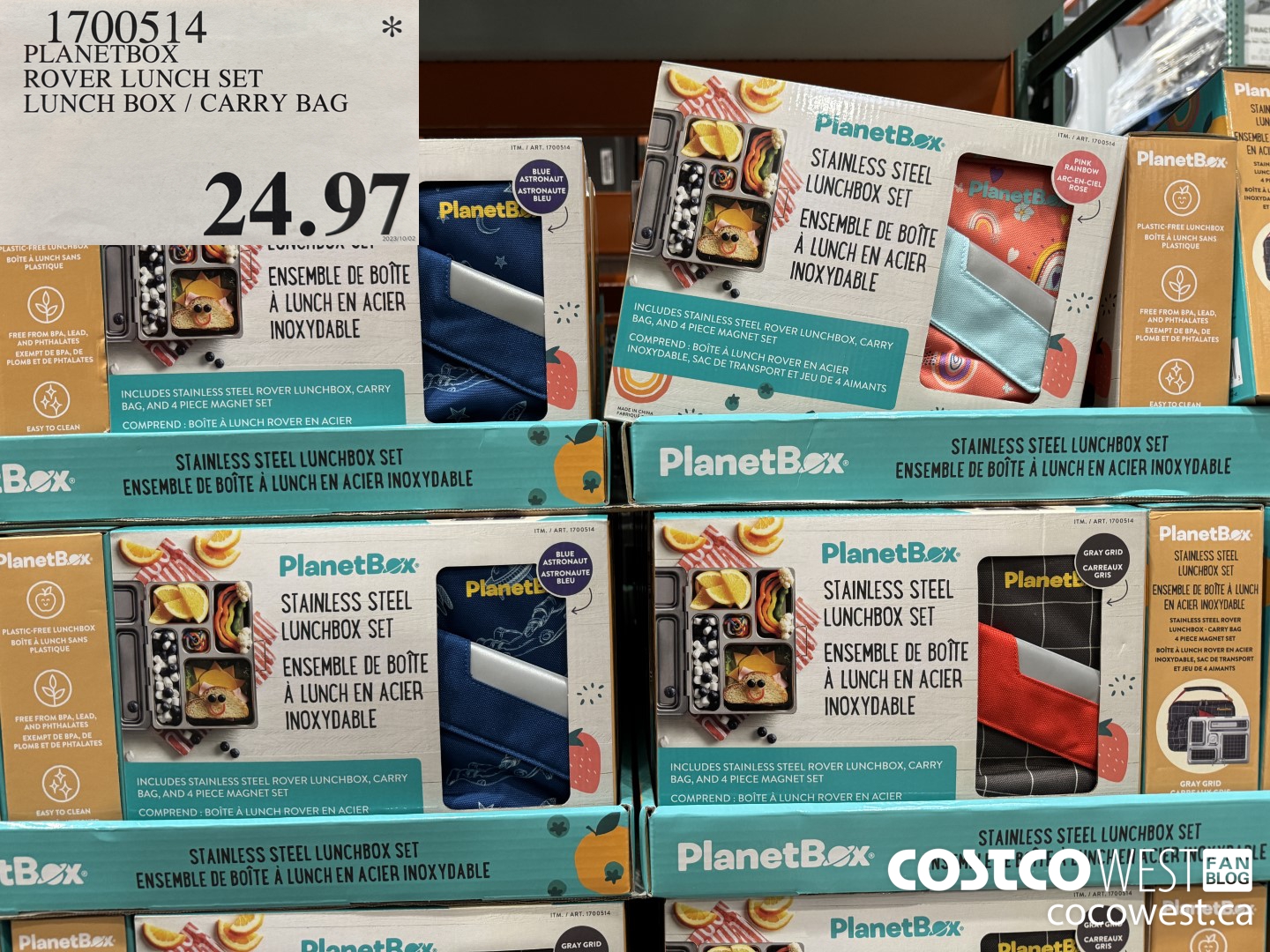 1700514 PLANETBOX ROVER LUNCH SET LUNCH BOX / CARRY BAG $24.97