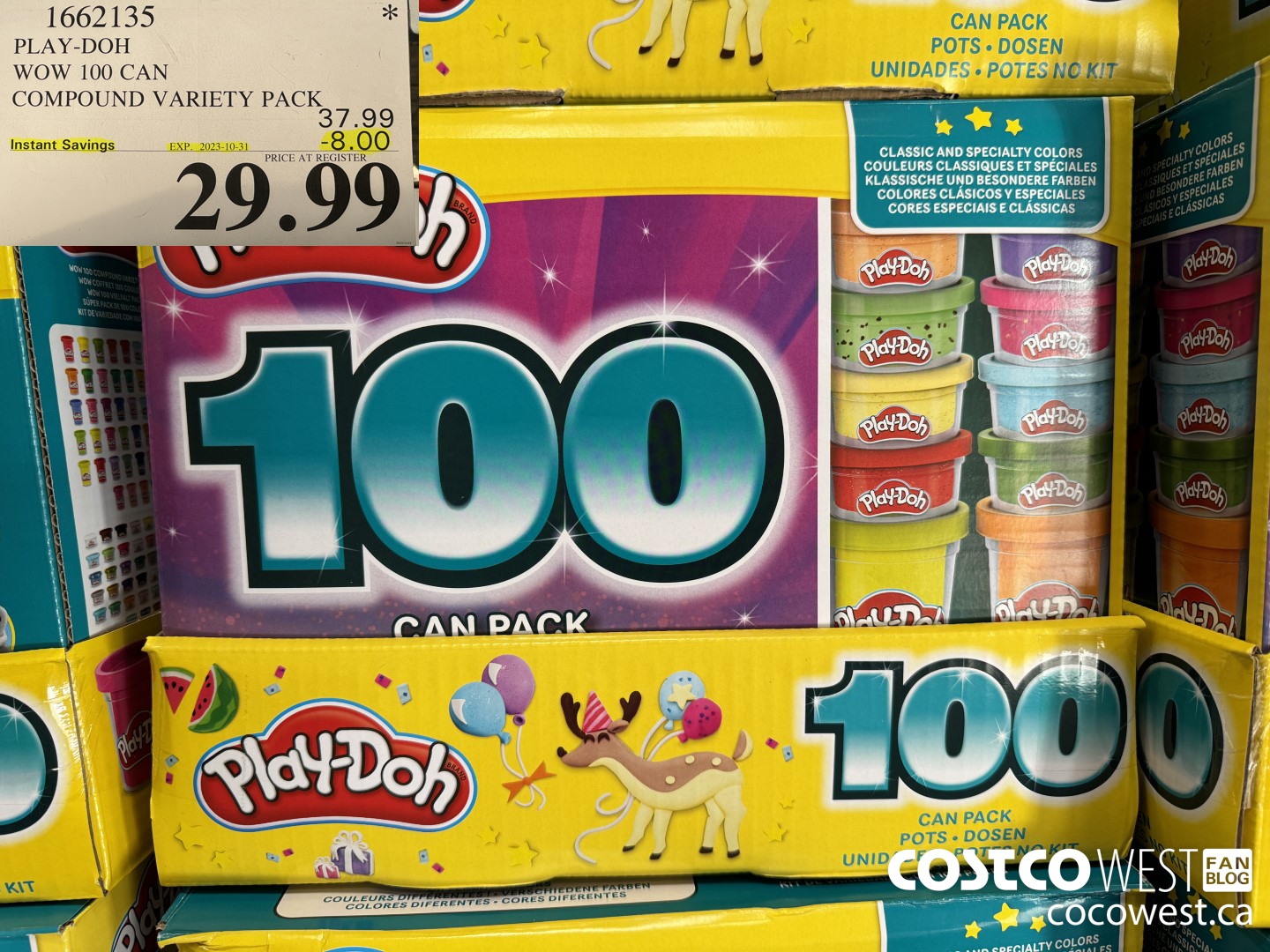 1662135 PLAY-DOH WOW 100 CAN COMPOUND VARIETY PACK ($8.00 INSTANT SAVINGS EXPIRES ON 2023-10-31) $29.99