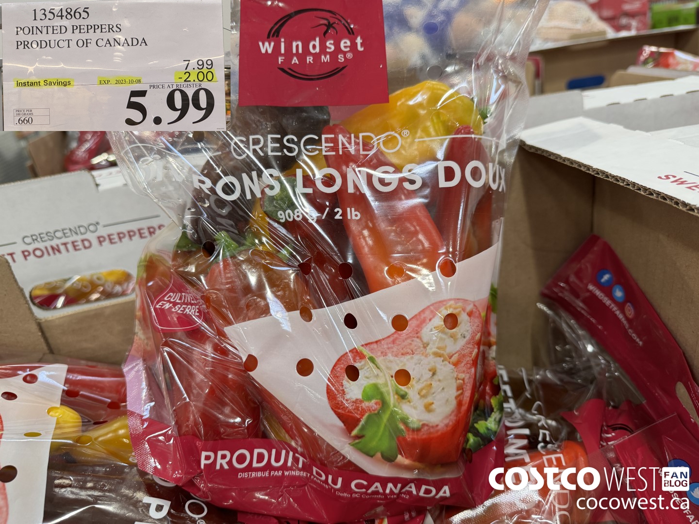 1354865 POINTED PEPPERS PRODUCT OF CANADA ($2.00 INSTANT SAVINGS EXPIRES ON 2023-10-08) $5.99