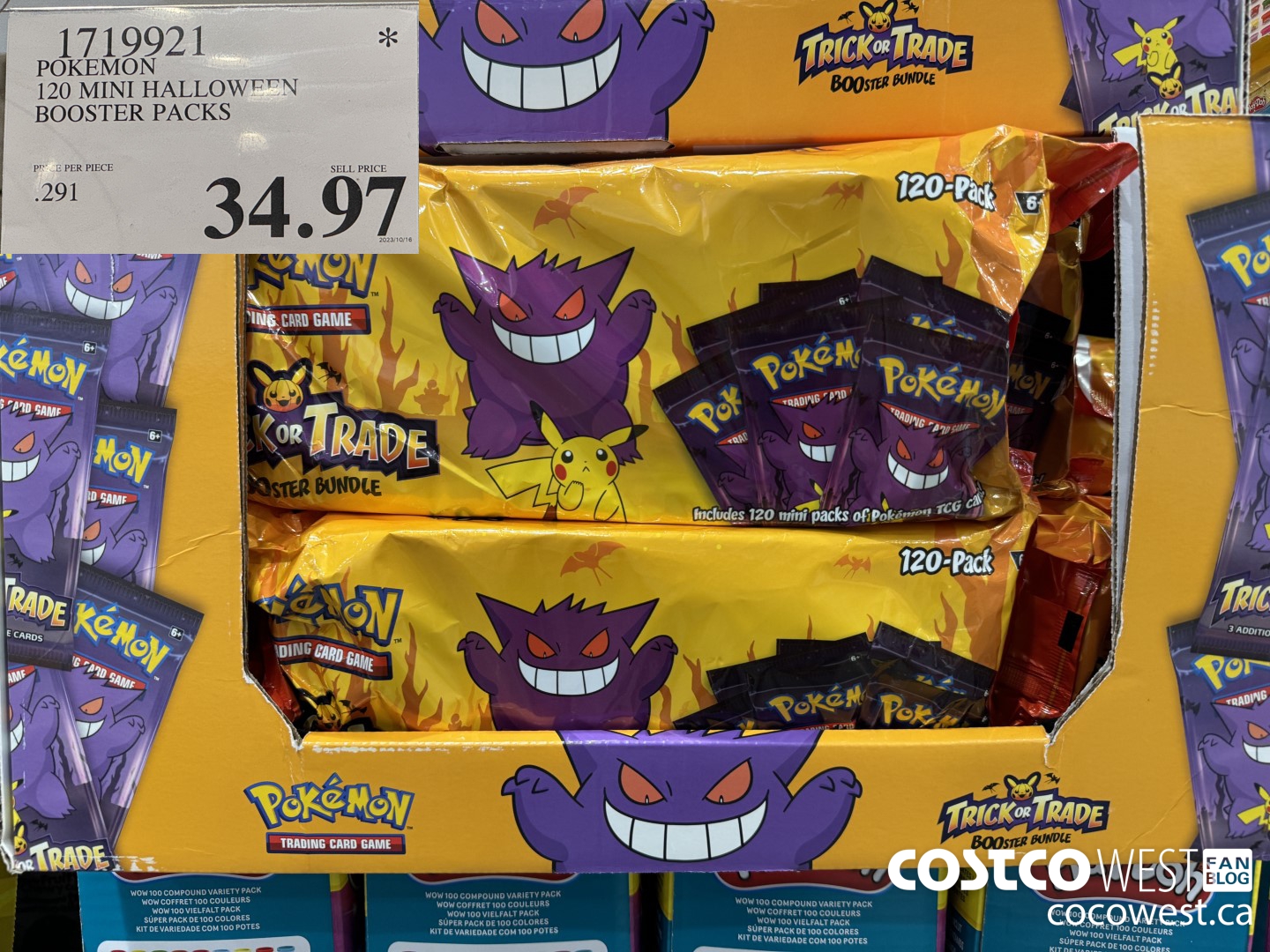1719921 POKEMON 120 MINI HALLOWEEN BOOSTER PACKS $34.97