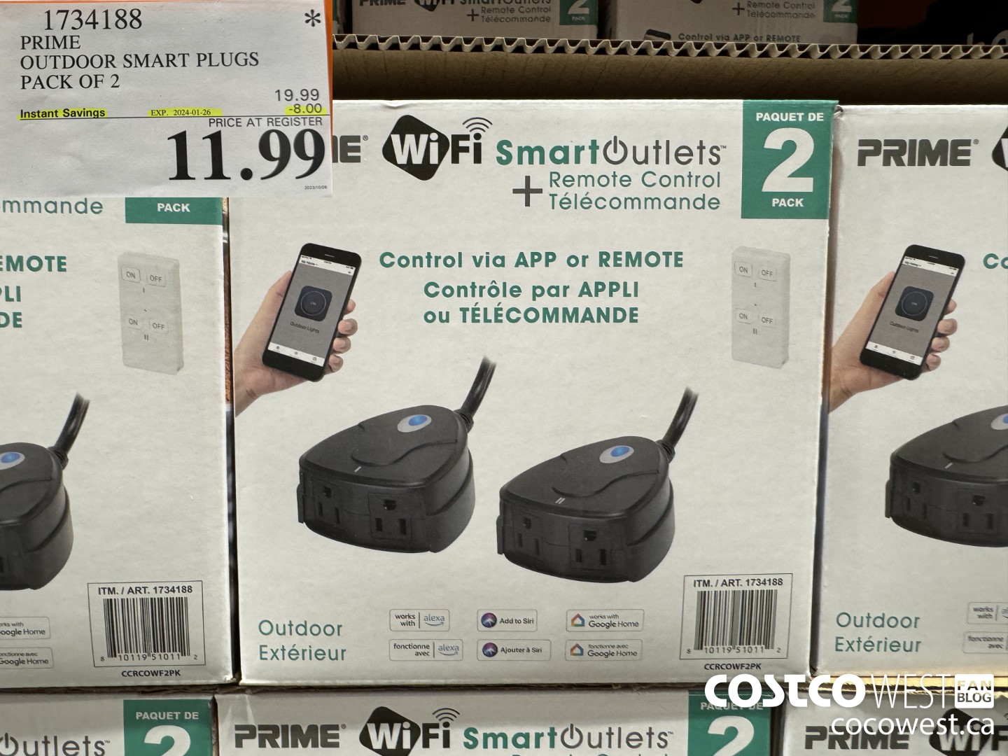 1734188 PRIME OUTDOOR SMART PLUGS PACK OF 2 ($8.00 INSTANT SAVINGS EXPIRES ON 2024-01-26) $11.99