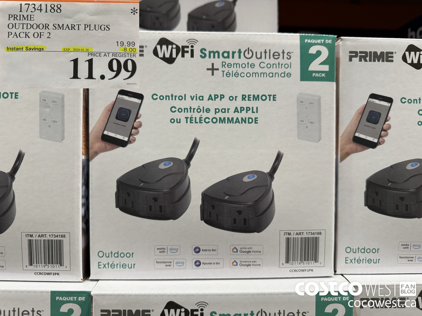 1734188 PRIME OUTDOOR SMART PLUGS PACK OF 2 ($8.00 INSTANT SAVINGS EXPIRES ON 2024-01-26) $11.99