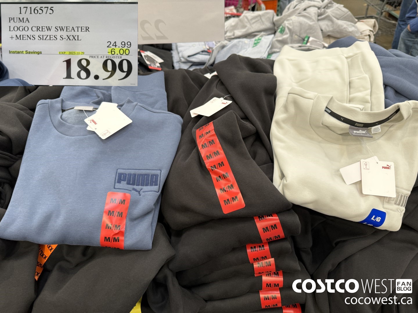 1716575 PUMA LOGO CREW SWEATER MENS SIZES S-XXL ($6.00 INSTANT SAVINGS EXPIRES ON 2023-10-29) $18.99