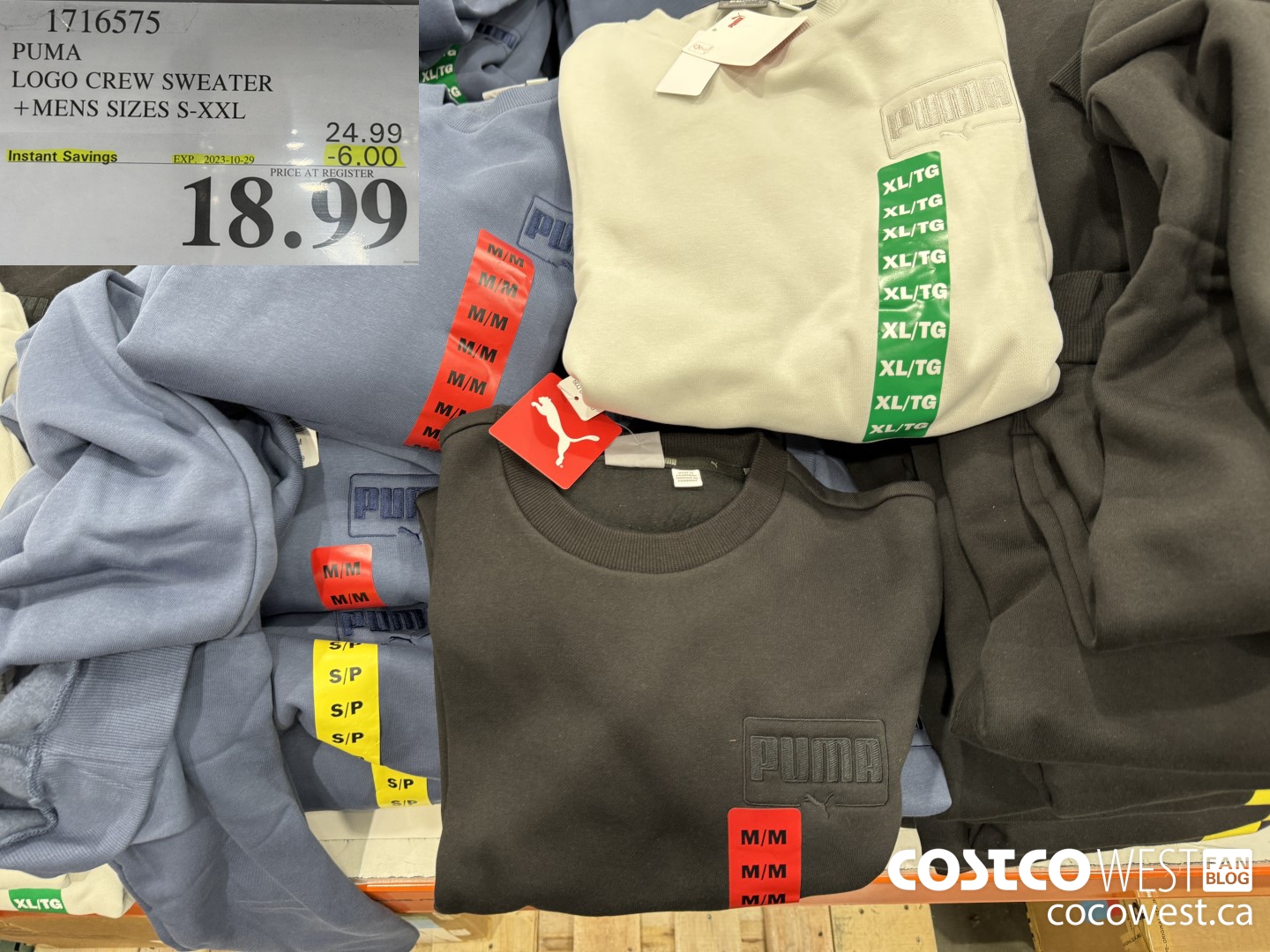 1716575 PUMA LOGO CREW SWEATER MENS SIZES S-XXL ($6.00 INSTANT SAVINGS EXPIRES ON 2023-10-29) $18.99