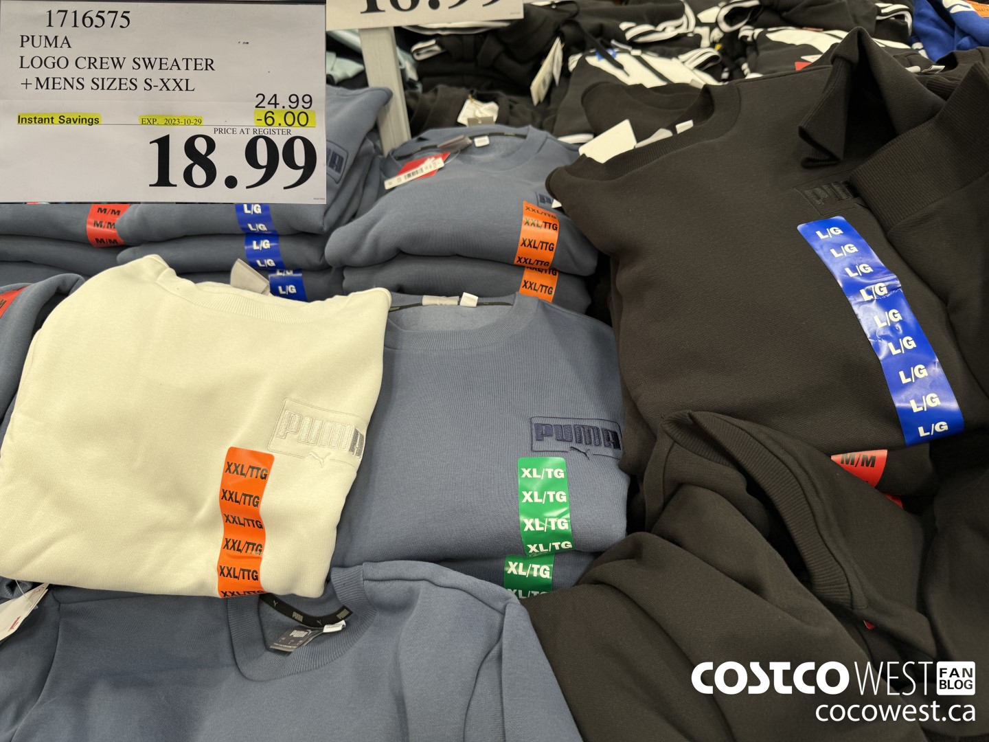 1716575 PUMA LOGO CREW SWEATER MENS SIZES S-XXL ($6.00 INSTANT SAVINGS EXPIRES ON 2023-10-29) $18.99