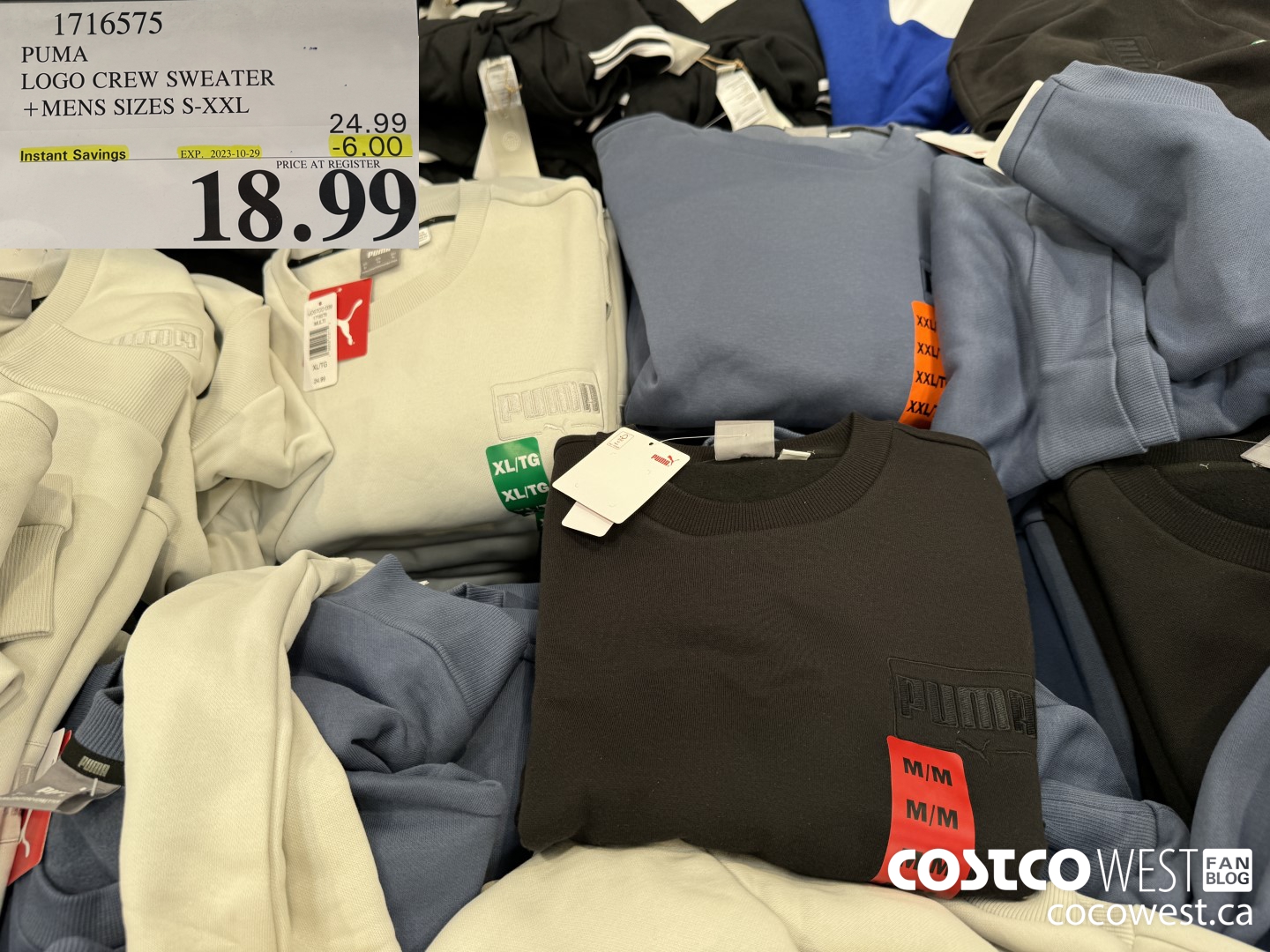 1716575 PUMA LOGO CREW SWEATER MENS SIZES S-XXL ($6.00 INSTANT SAVINGS EXPIRES ON 2023-10-29) $18.99