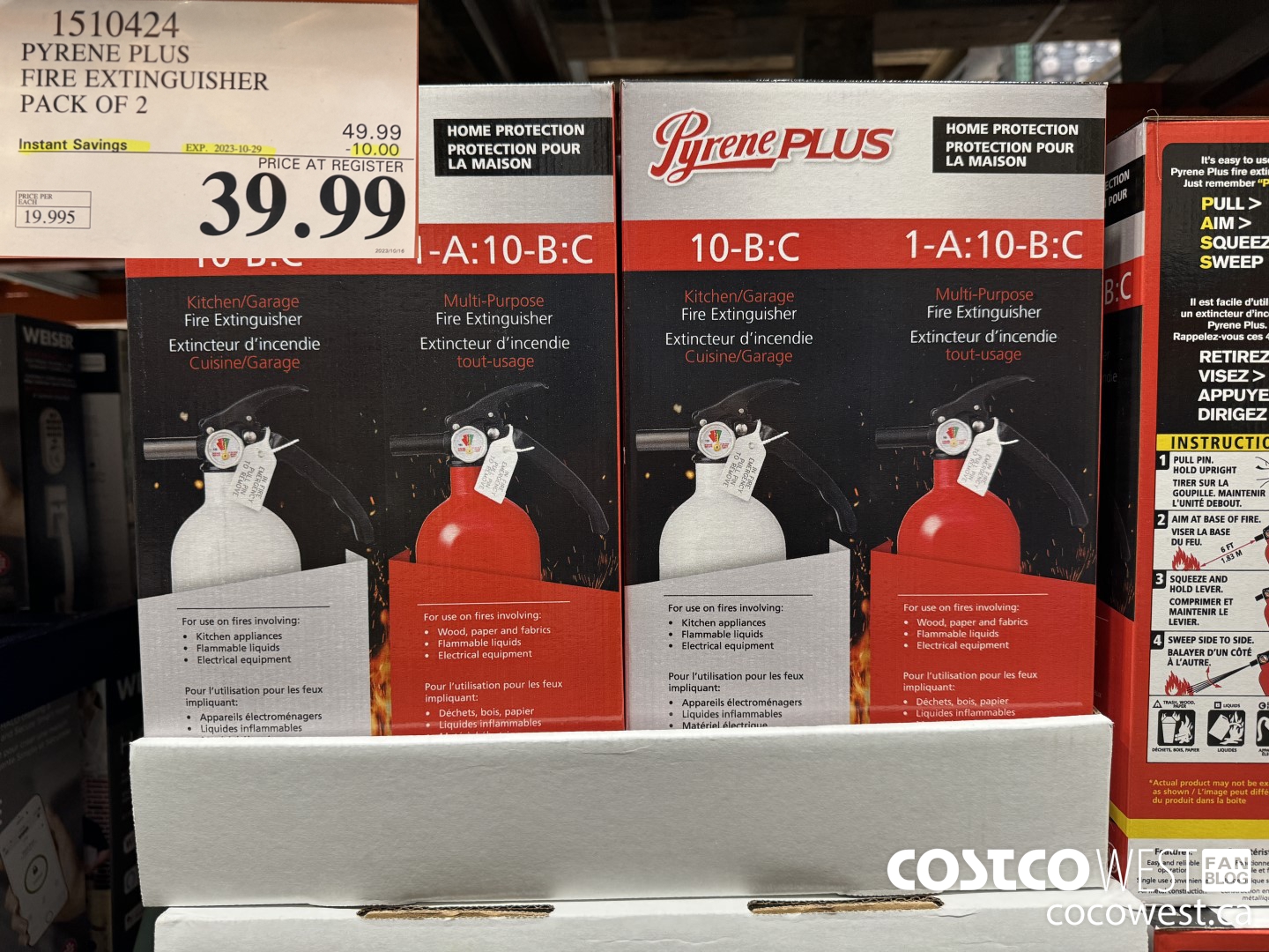 1510424 PYRENE PLUS FIRE EXTINGUISHER PACK OF 2 ($10.00 INSTANT SAVINGS EXPIRES ON 2023-10-29) $39.99