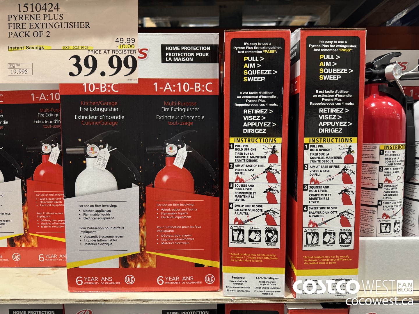 1510424 PYRENE PLUS FIRE EXTINGUISHER PACK OF 2 ($10.00 INSTANT SAVINGS EXPIRES ON 2023-10-29) $39.99