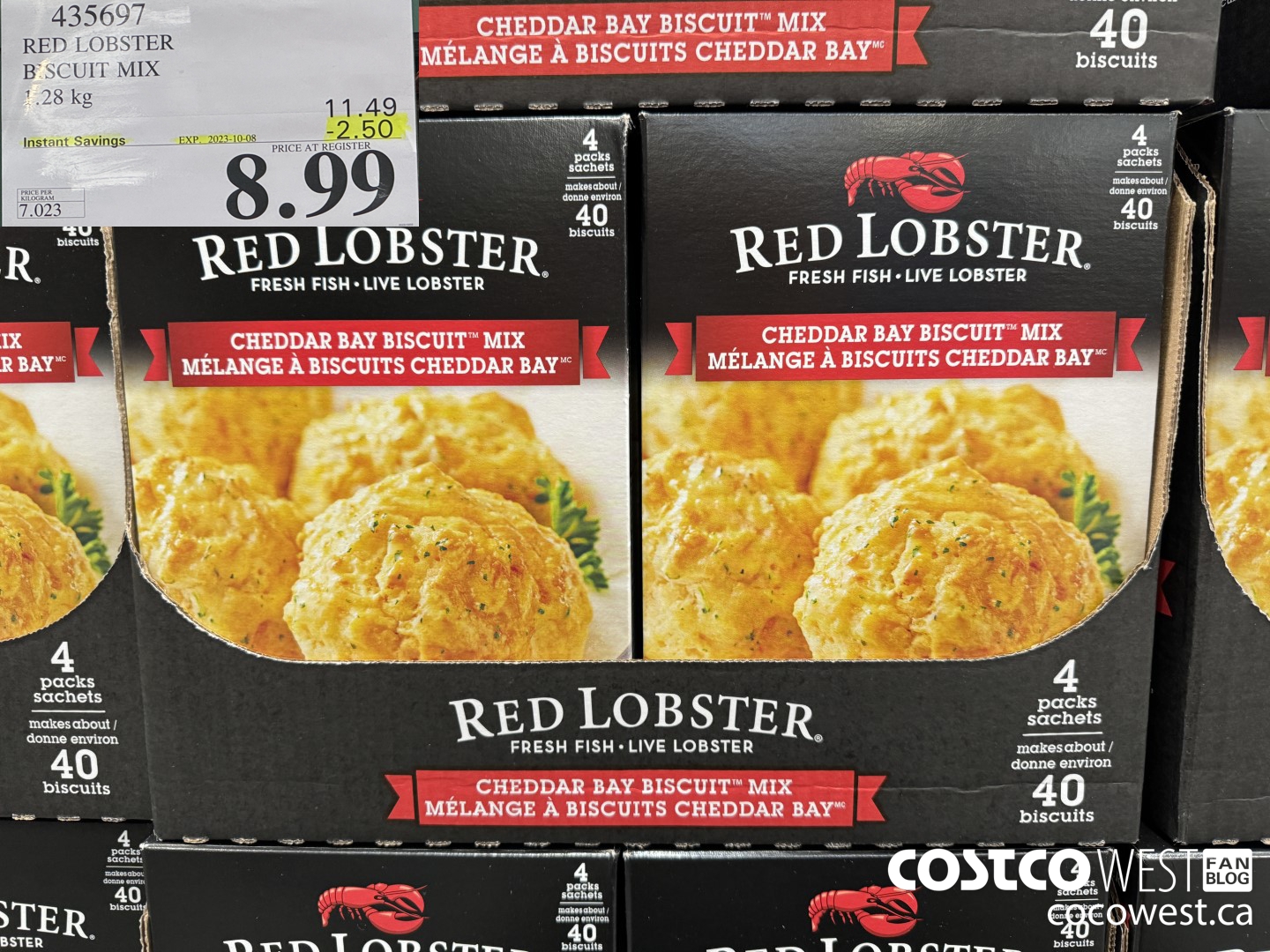 435697 RED LOBSTER BISCUIT MIX 1.28 kg ($2.50 INSTANT SAVINGS EXPIRES ON 2023-10-08) $8.99