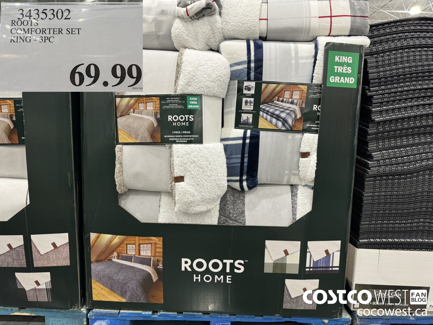 Roots Home - Reversible Sherpa Comforter Set