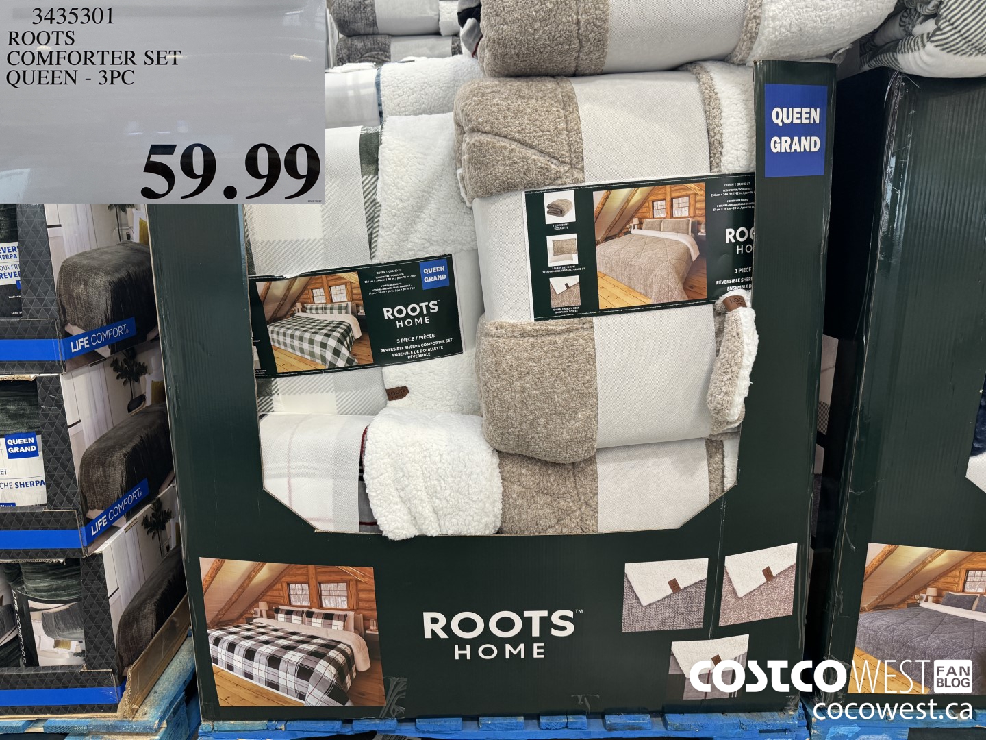 3435301 ROOTS COMFORTER SET QUEEN 3PC $59.99