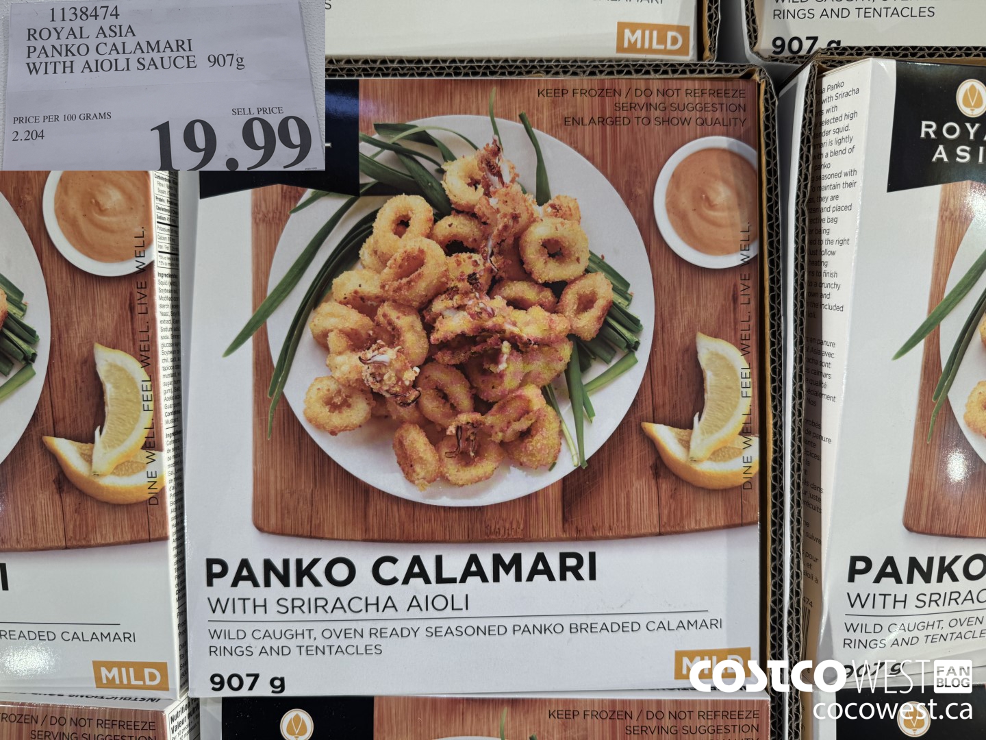 1138474 ROYAL ASIA PANKO CALAMARI WITH AIOLI SAUCE 907G $19.99