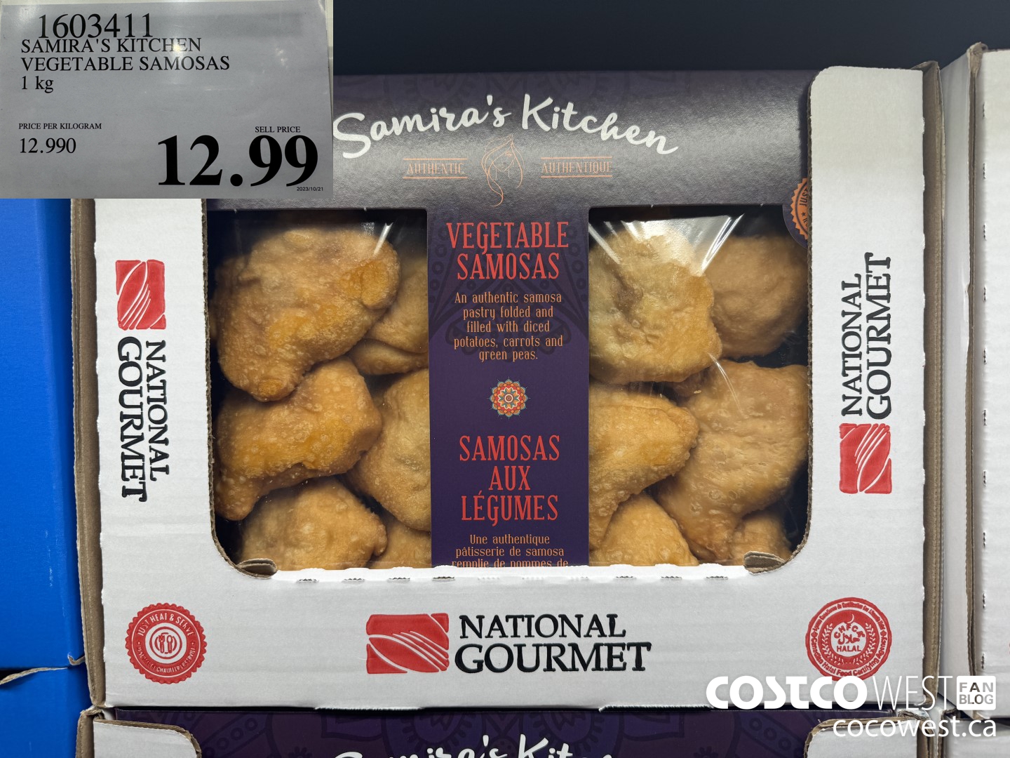 1603411 SAMIRA'S KITCHEN VEGETABLE SAMOSAS 1 KG $12.99