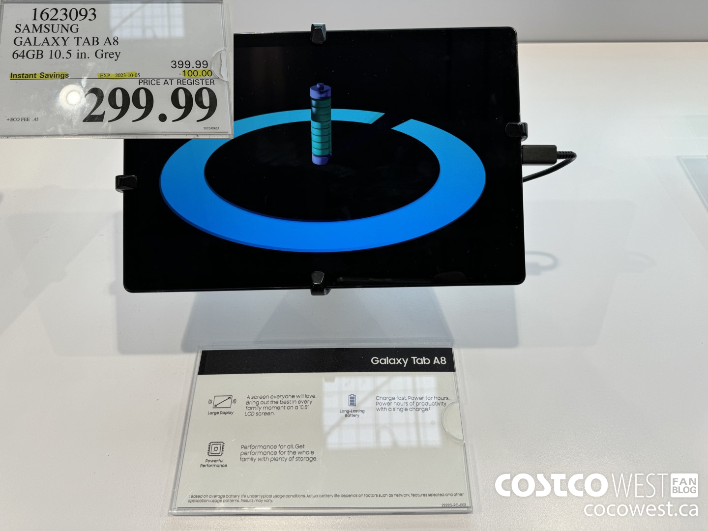 1623093 SAMSUNG GALAXY TAB A8 64GB 10.5 IN GREY ($100.00 INSTANT SAVINGS EXPIRES ON 2023-10-05) $299.99