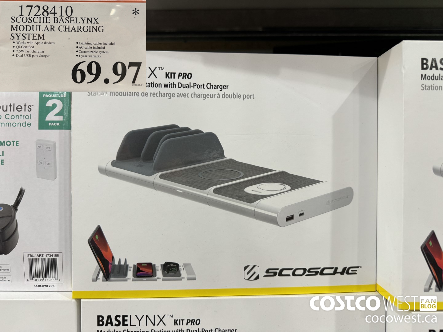 1728410 SCOSCHE BASELYNX MODULAR CHARGING SYSTEM $69.97