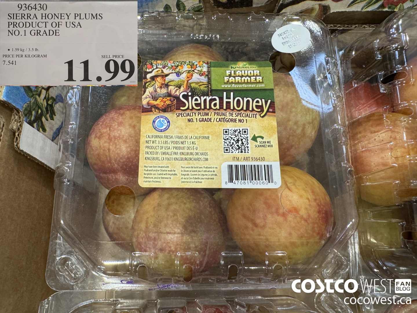 936430 SIERRA HONEY PLUMS PRODUCT OF USA NO. 1 GRADE $11.99
