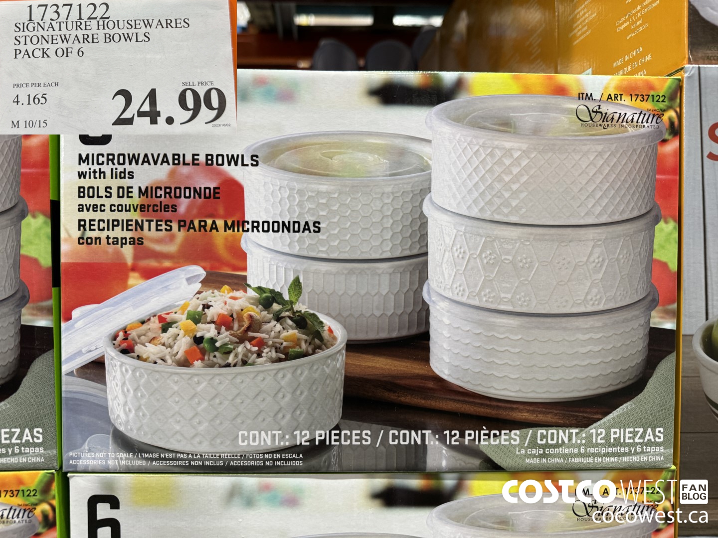 1737122 SIGNATURE HOUSEWARES STONEWARE BOWLS PACK OF 6 $24.99