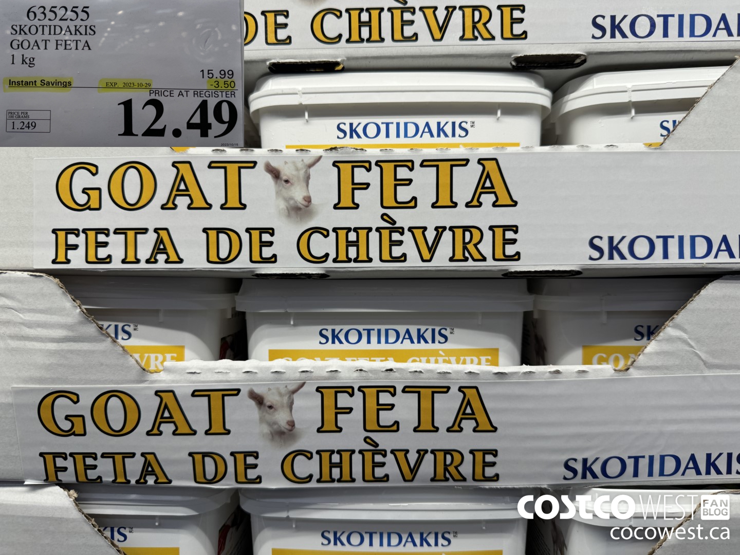 635255 SKOTIDAKIS GOAT FETA 1 kg ($3.50 INSTANT SAVINGS EXPIRES ON 2023-10-29) $12.49