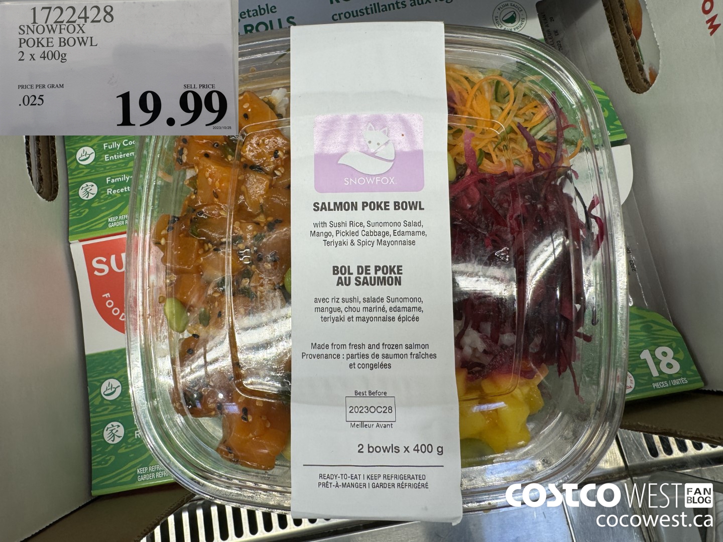 1722428 SNOWFOX POKE BOWL 2 X 400G $19.99