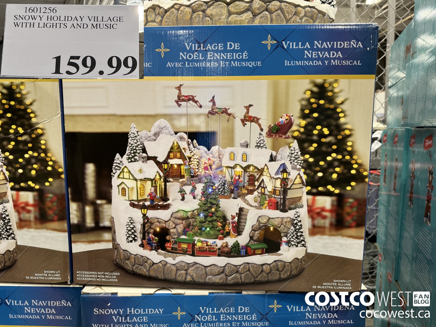 1601256 SNOWY HOLIDAY VILLAGE WITH LIGHTS AND MUSIC $159.99