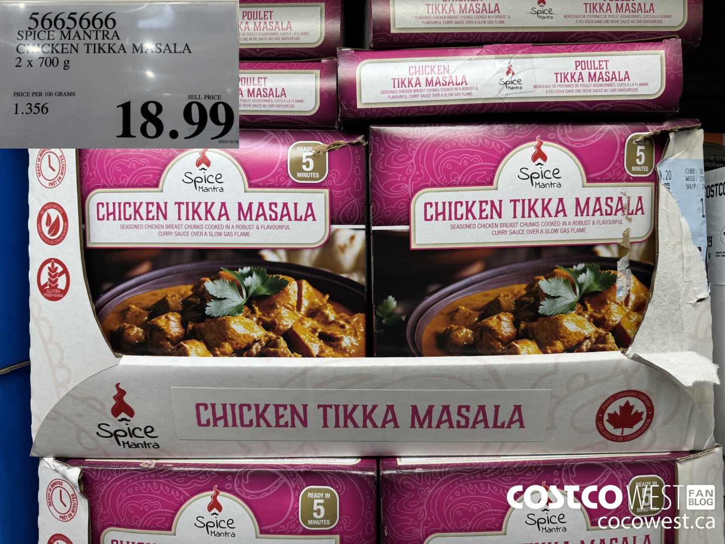 5665666 SPICE MANTRA CHICKEN TIKKA MASALA 2 X 700G $18.99