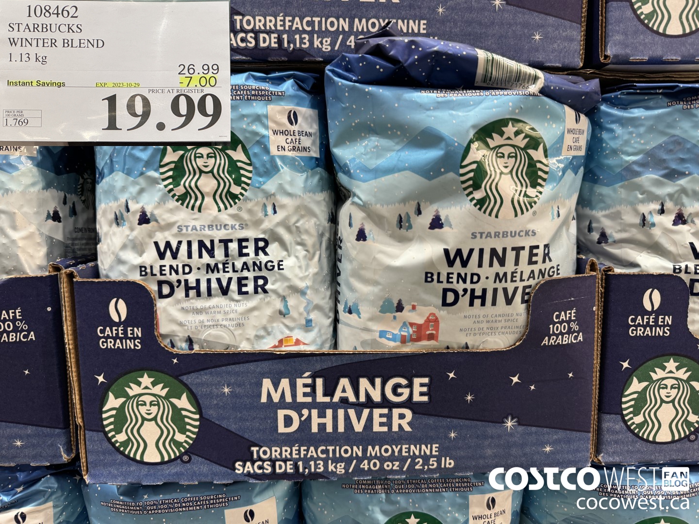 108462 STARBUCKS WINTER BLEND 1.13 KG ($7.00 INSTANT SAVINGS EXPIRES ON 2023-10-29) $19.99