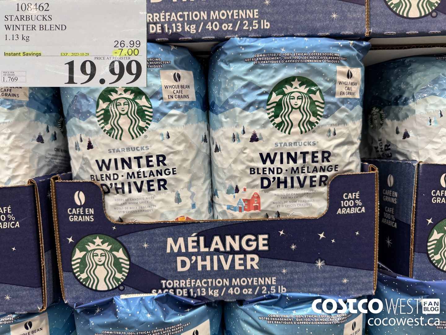 108462 STARBUCKS WINTER BLEND 1.13 KG ($7.00 INSTANT SAVINGS EXPIRES ON 2023-10-29) $19.99