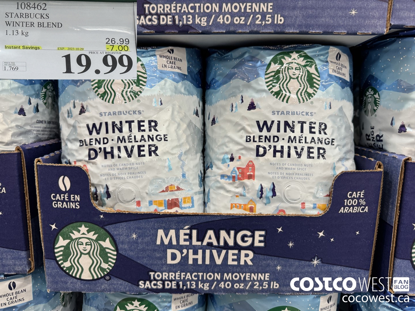 108462 STARBUCKS WINTER BLEND 1.13 KG ($7.00 INSTANT SAVINGS EXPIRES ON 2023-10-29) $19.99
