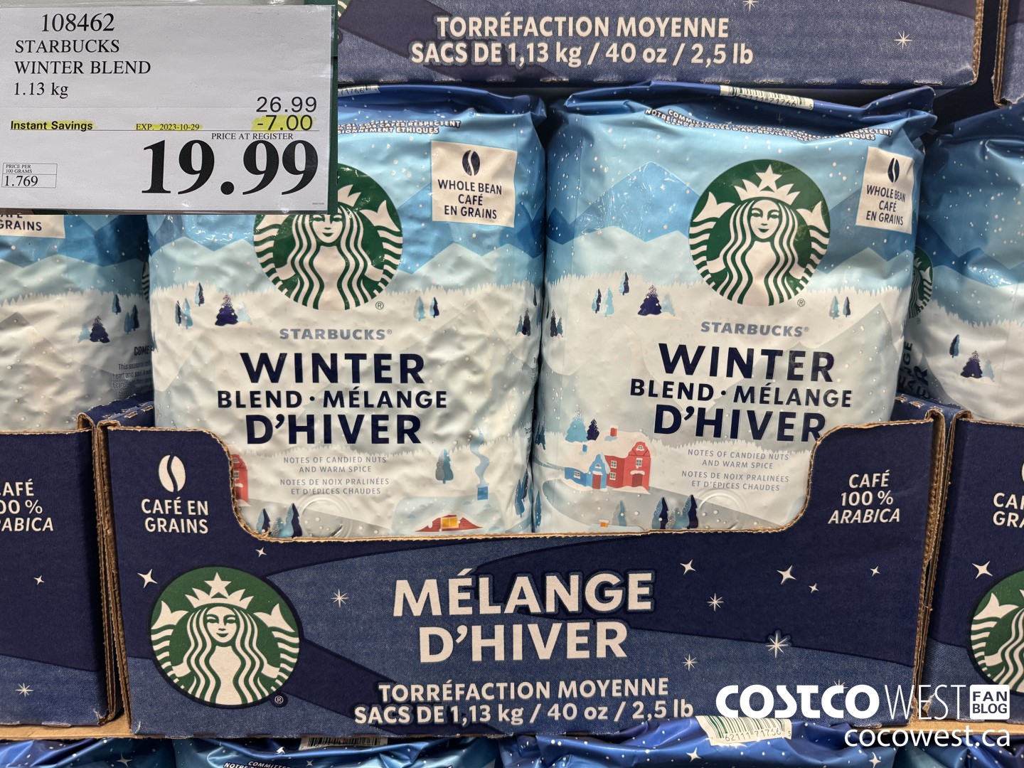 108462 STARBUCKS WINTER BLEND 1.13 KG ($7.00 INSTANT SAVINGS EXPIRES ON 2023-10-29) $19.99