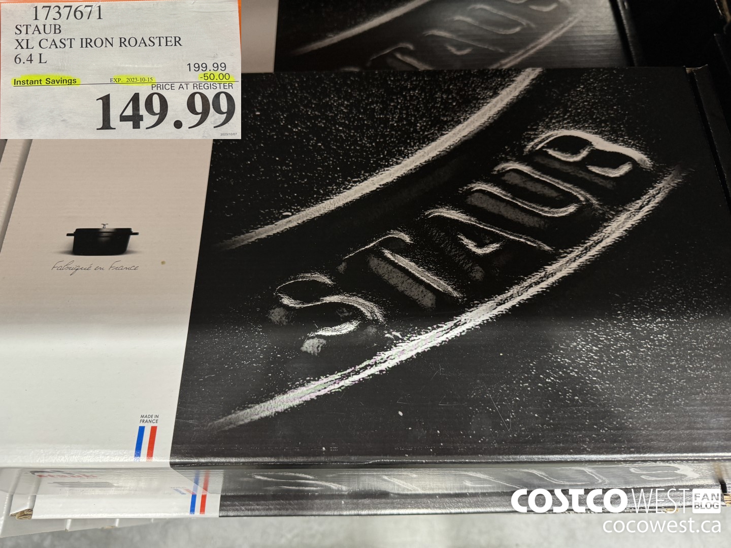 1737671 STAUB XL CAST IRON ROASTER 6.4L ($50.00 INSTANT SAVINGS EXPIRES ON 2023-10-15) $149.99