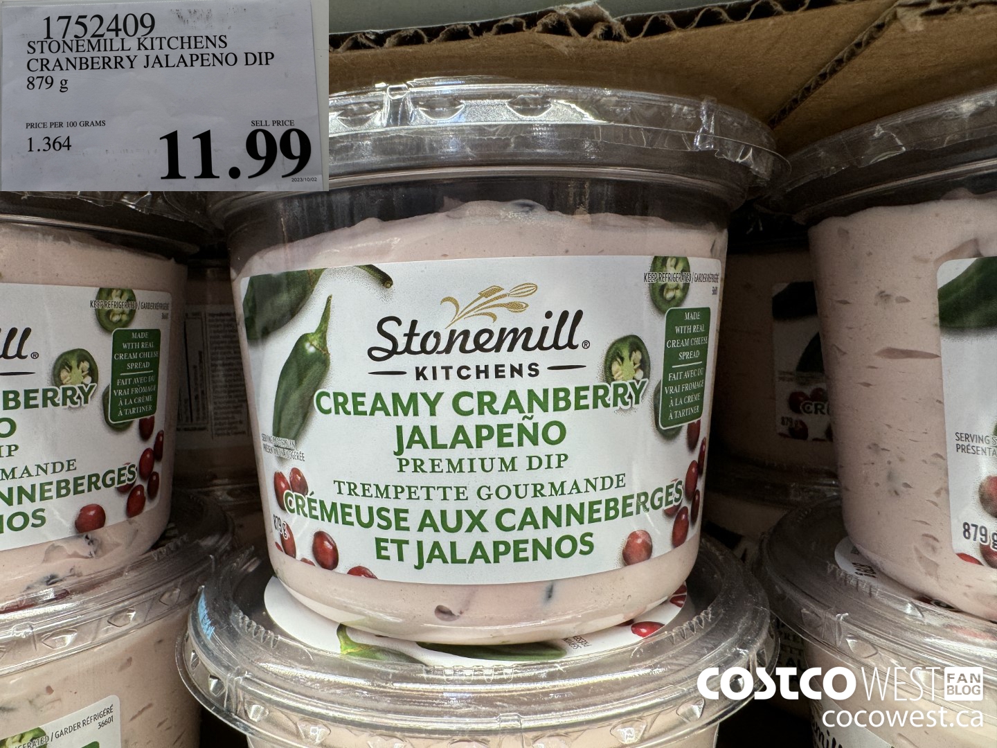1752409 STONEMILL KITCHENS CRANBERRY JALAPENO DIP 879 G $11.99