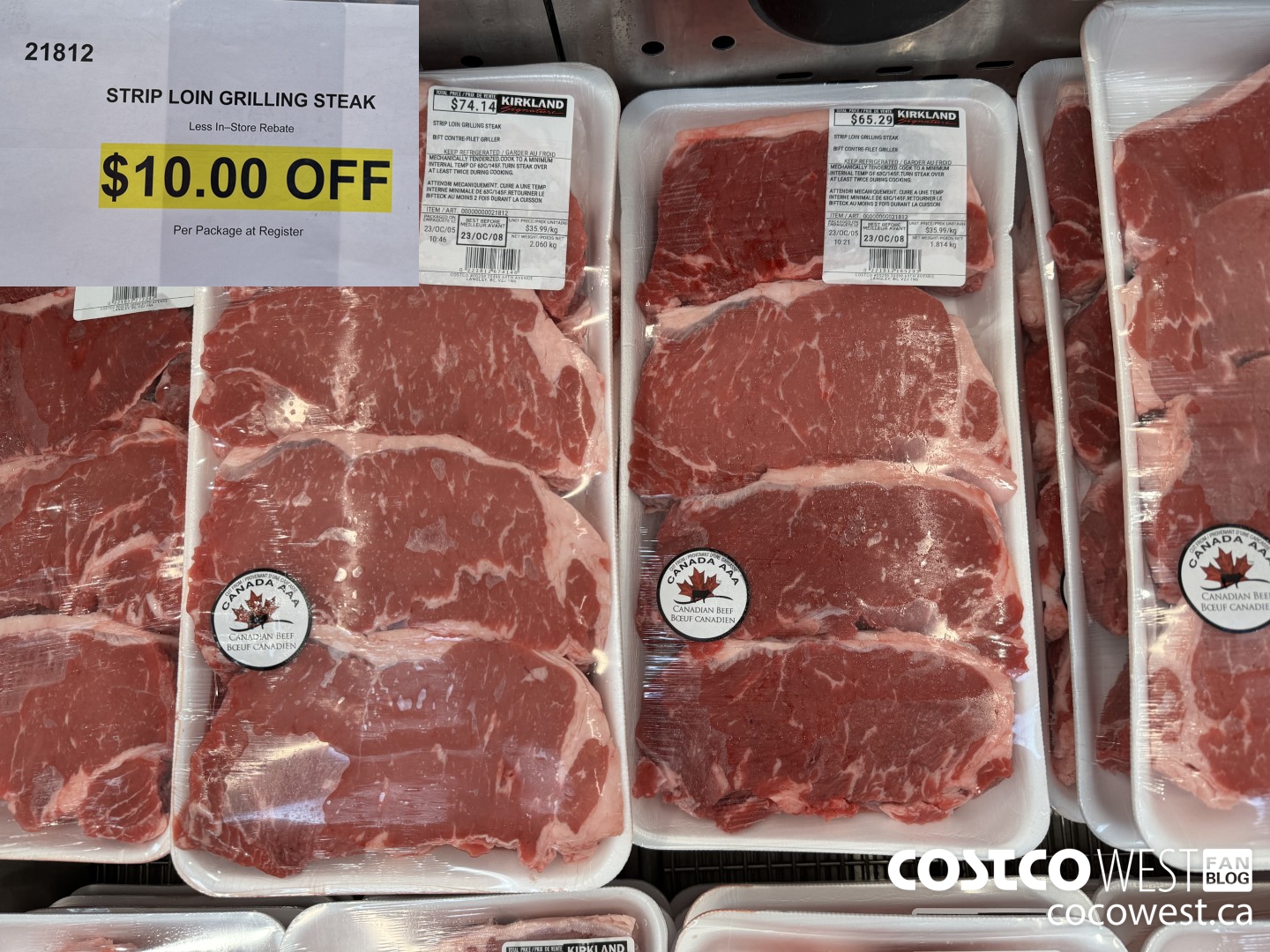 21812 STRIP LOIN GRILLING STEAK ($10.00 INSTANT SAVINGS)