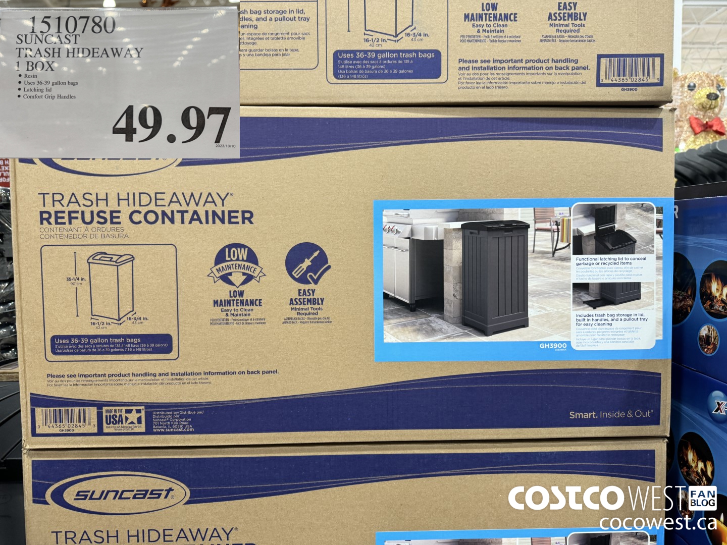 1510780 SUNCAST TRASH HIDEAWAY 1 BOX $49.97
